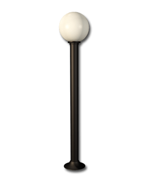 MALTA - Columna Perimetral tipo farola (180°) para Barreras Infrarrojas Takex u Optex de 2 haces
