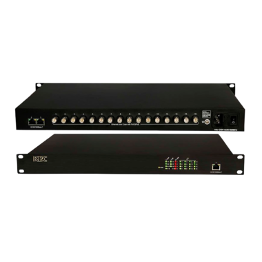 L'EECF16-GN3-R est un commutateur Ethernet over Coax (EoC) avec 16 ports coaxiaux avec Power Over Coax (PoC) et 3 ports Ethernet 10/100 / 1000M. Ce commutateur fournit la connectivité jusqu'à 16 unités émetteur PoC / PoE version EECF1-LS1-T-MN-B.